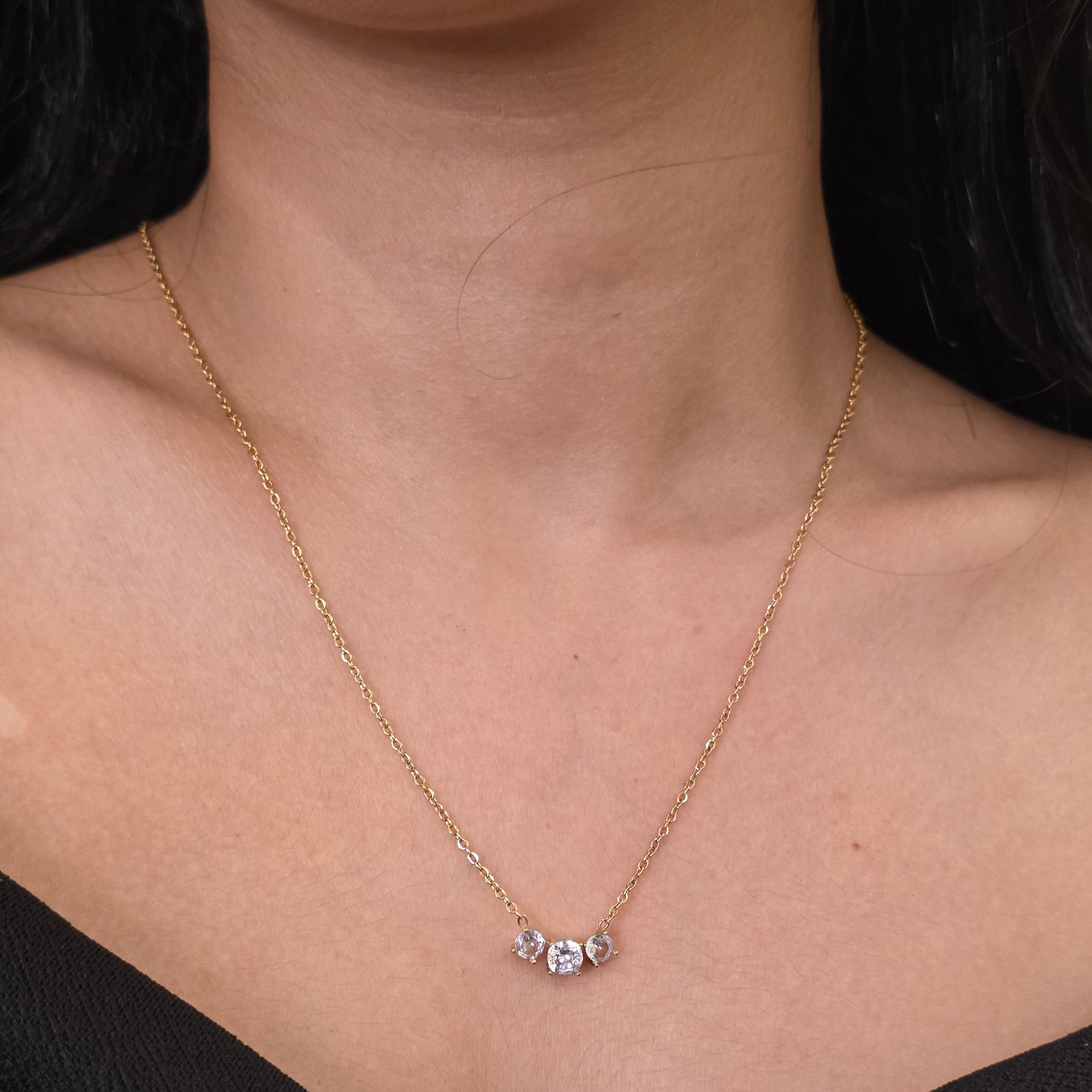 Trio Stone Necklace