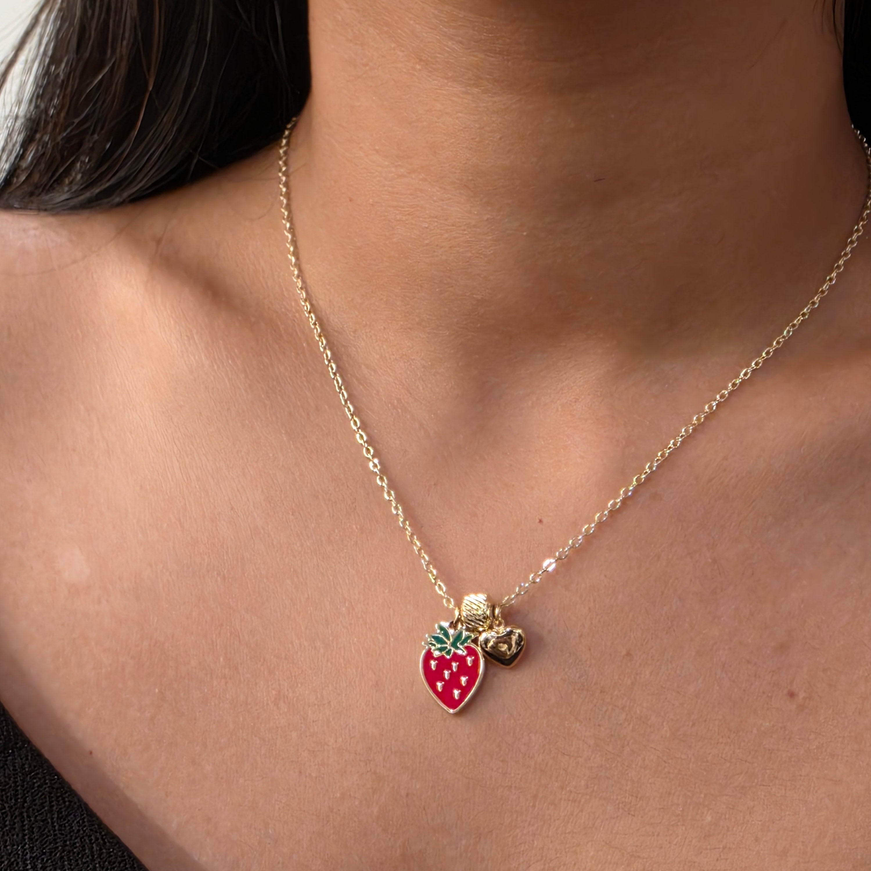 Strawberry Charm Necklace