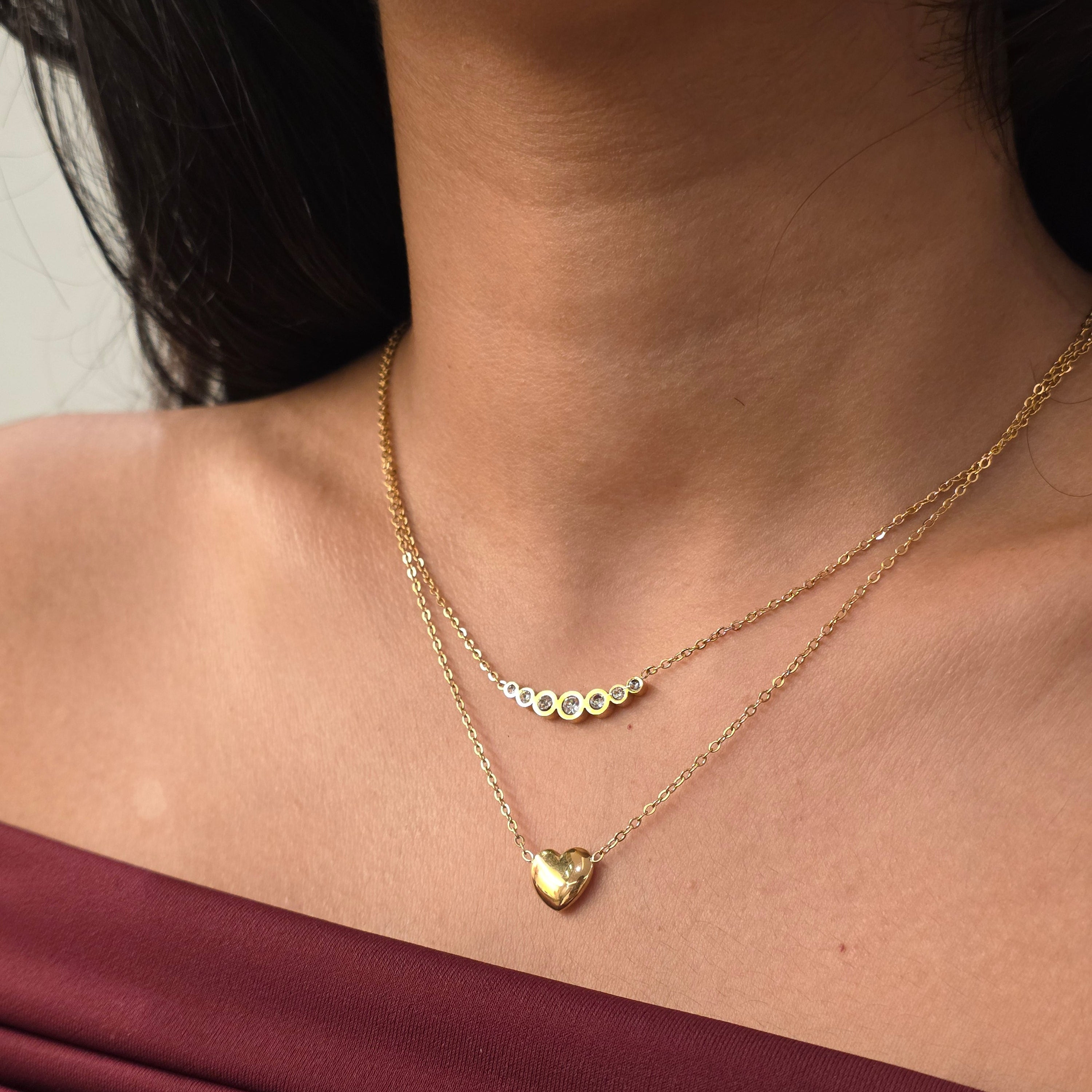 Layered Heart Necklace