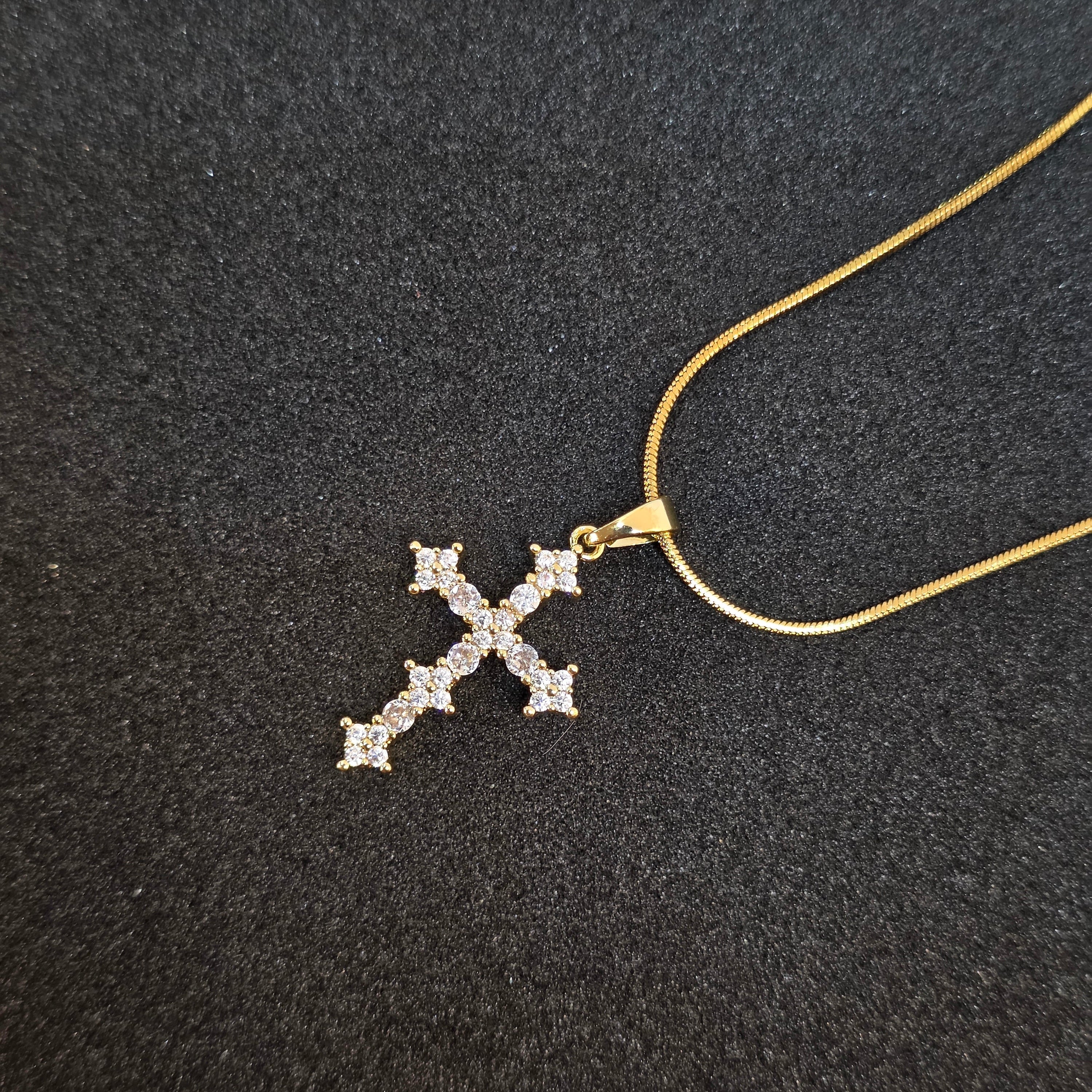 Pave Cross Necklace