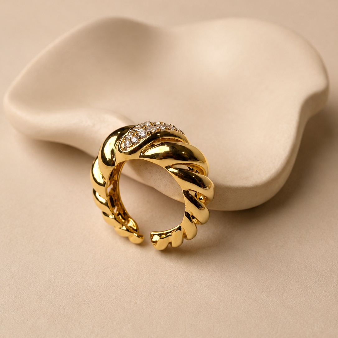Twisted Stone Ring