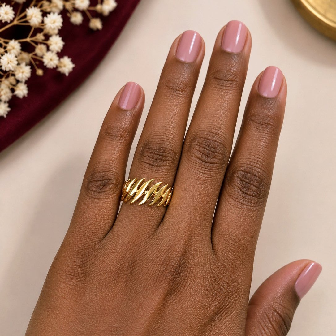 Ridged Band Ring