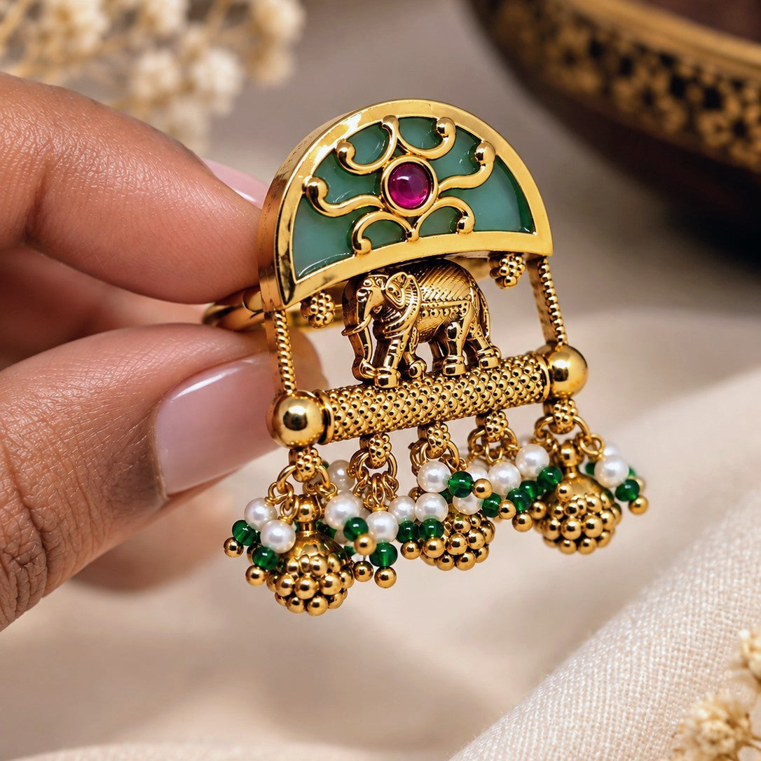 Elephant Arch Fringe Ring