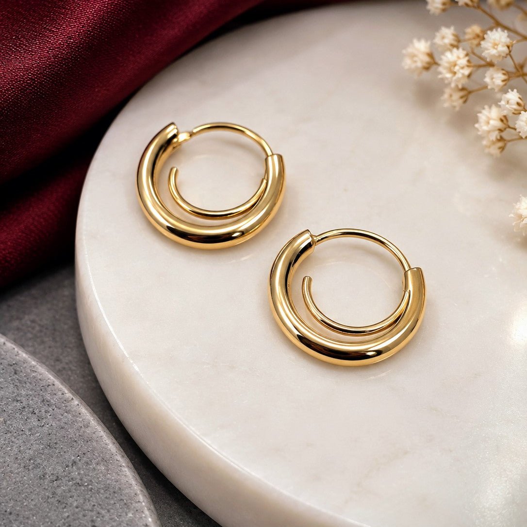 Double Stack Hoop Earrings