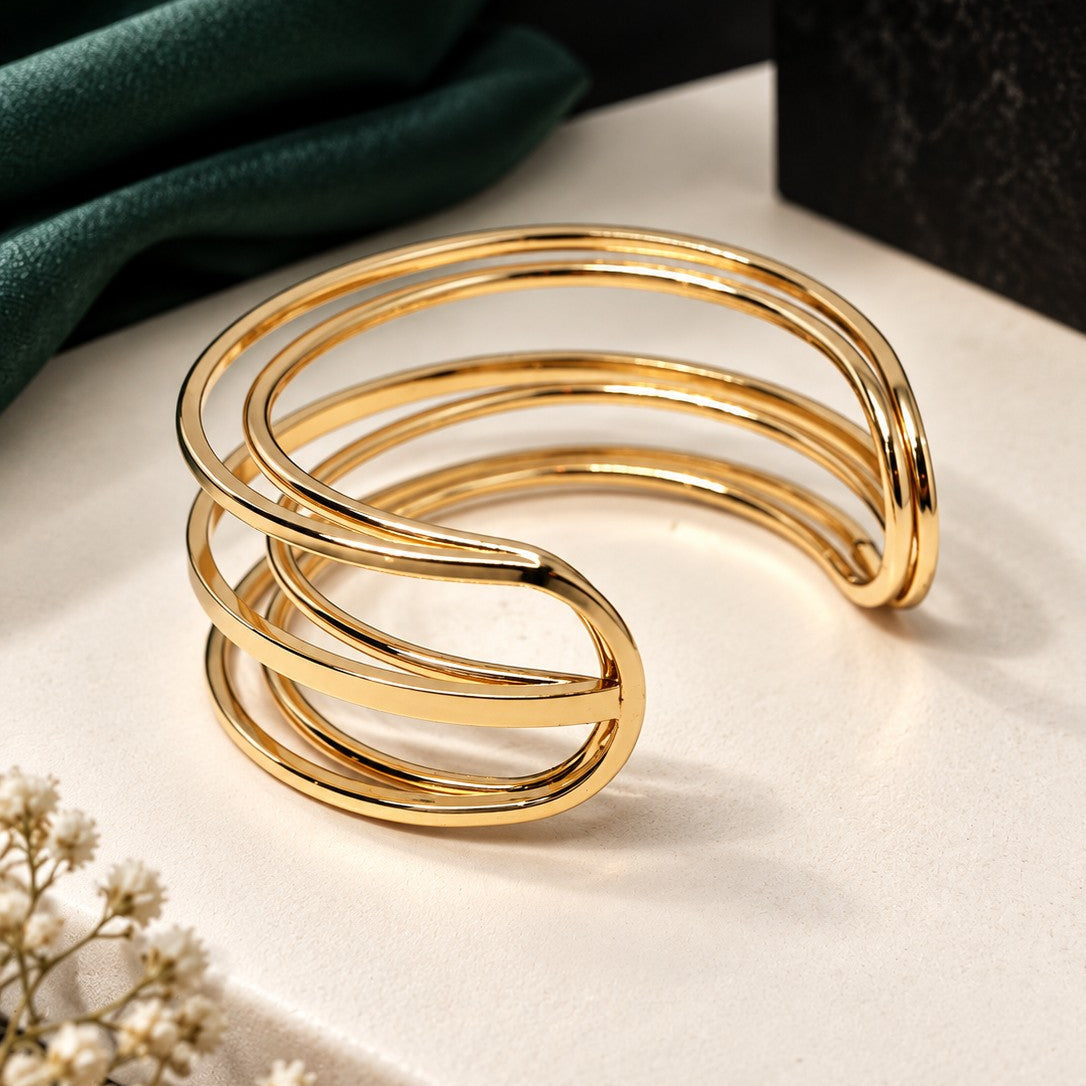 Hammered Oval Bangle Bracelet