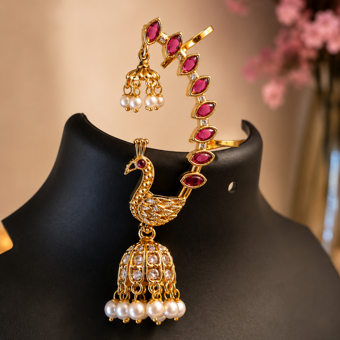 Double Drop Ear Cuff Earrings
