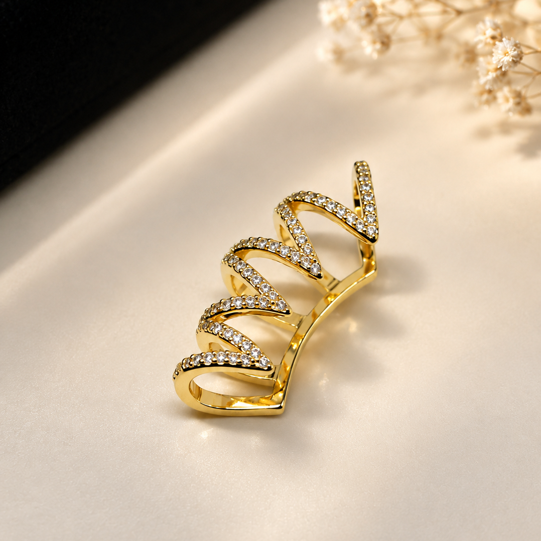 Zigzag Crown Cuff Earrings