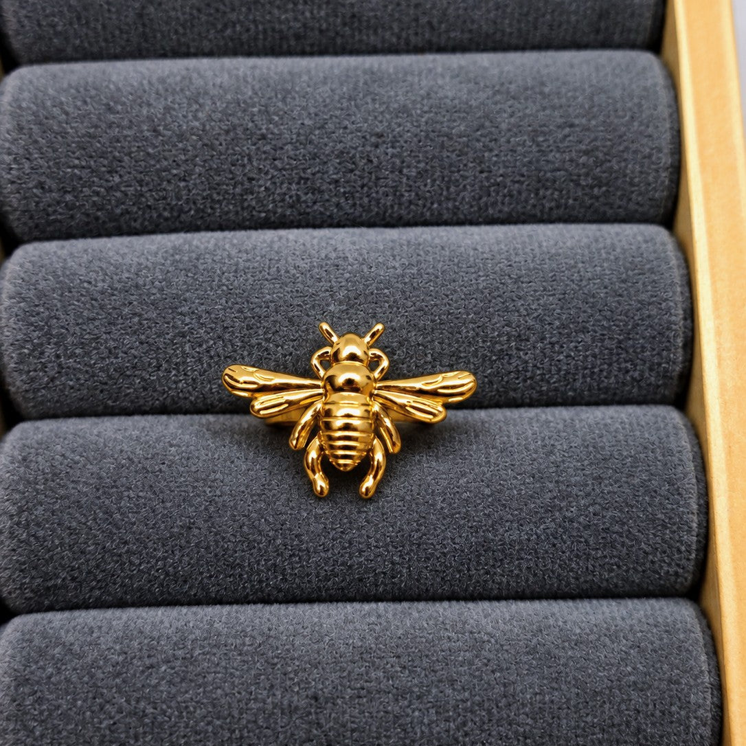 Honey Bee Adjustable Open Ring