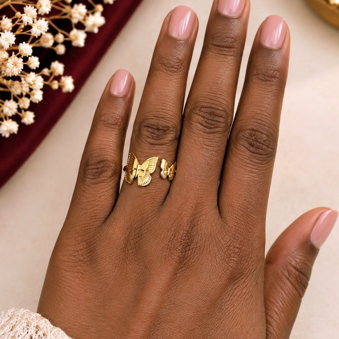 Double Butterfly Ring