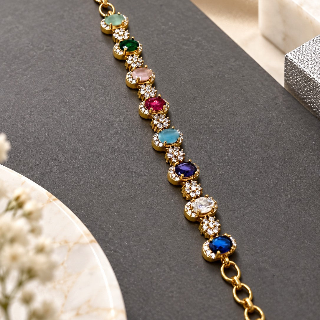 Multi Color Starburst Bracelet