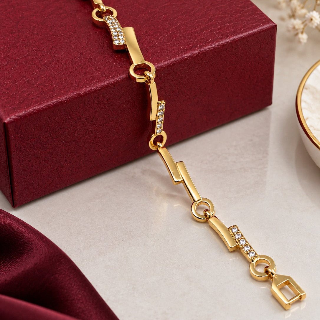 Bar Link Pave Bracelet