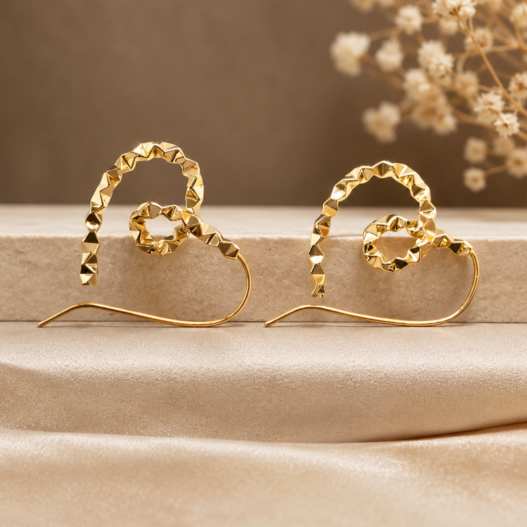 Heart Coil Earrings