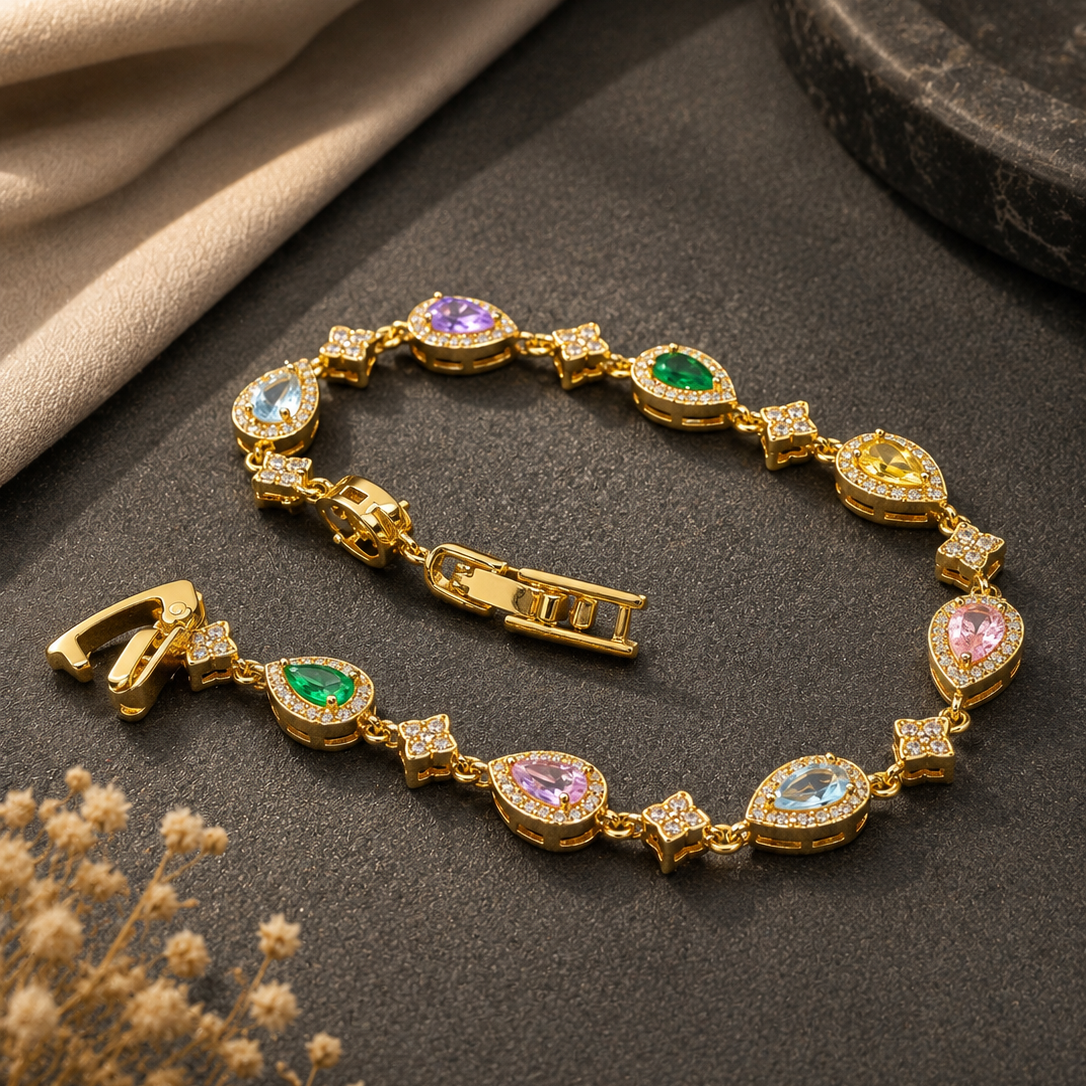 Teardrop Halo Bracelet