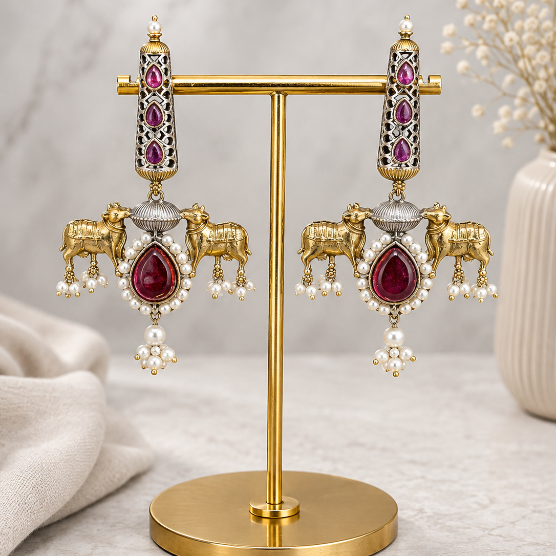 Twin Horse Earrings