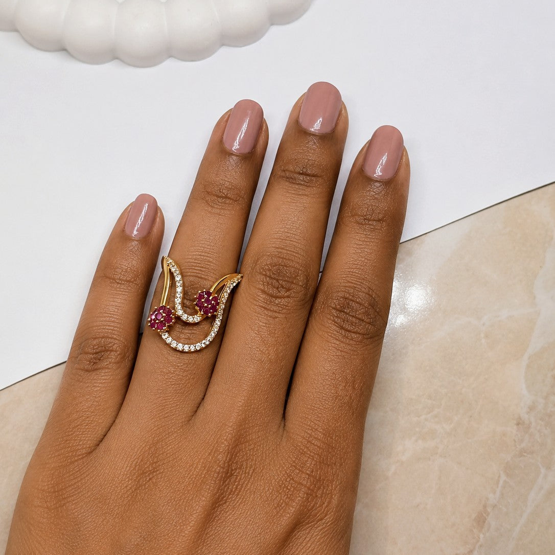 Floral Wave Ring