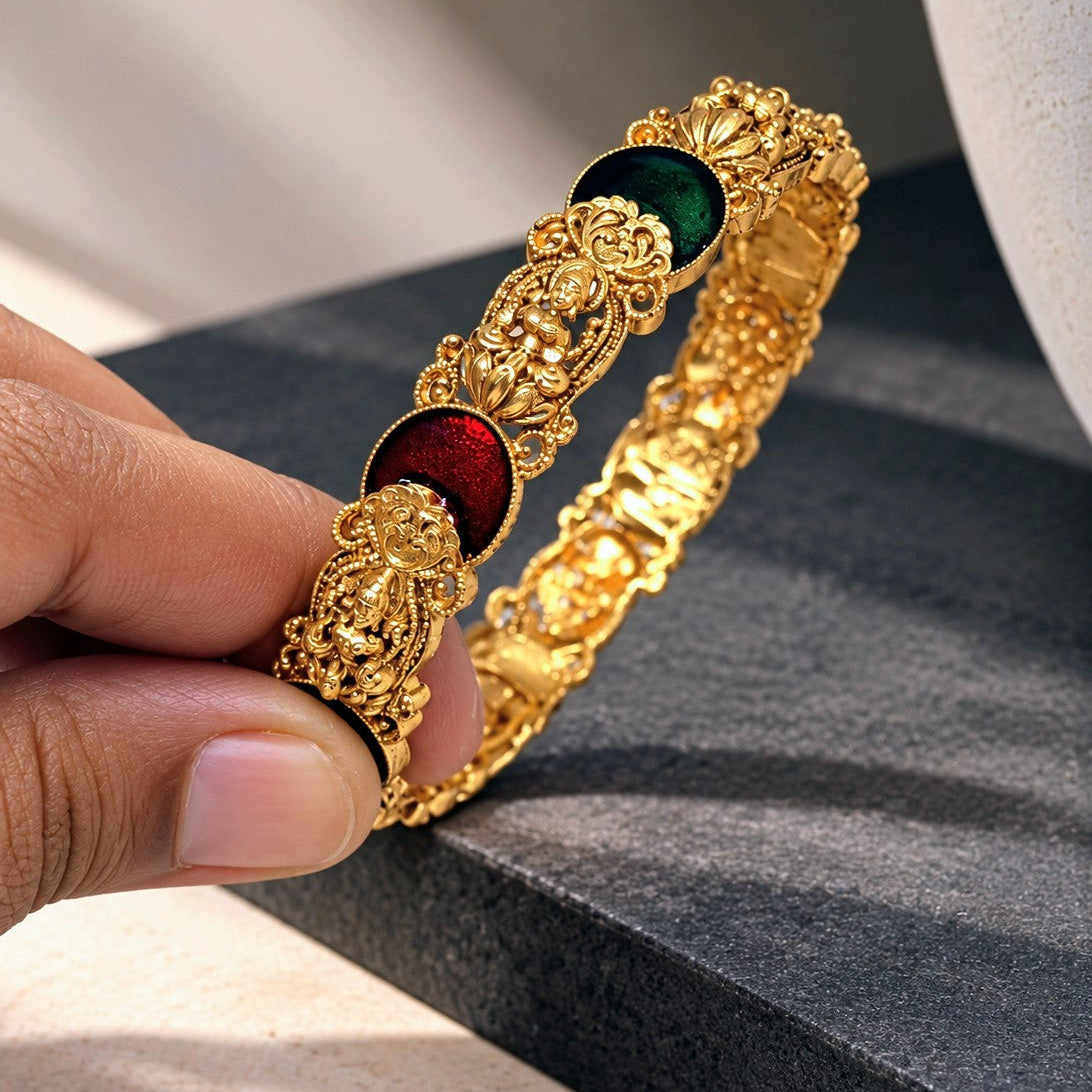 Ornate Temple Medallion Bangle