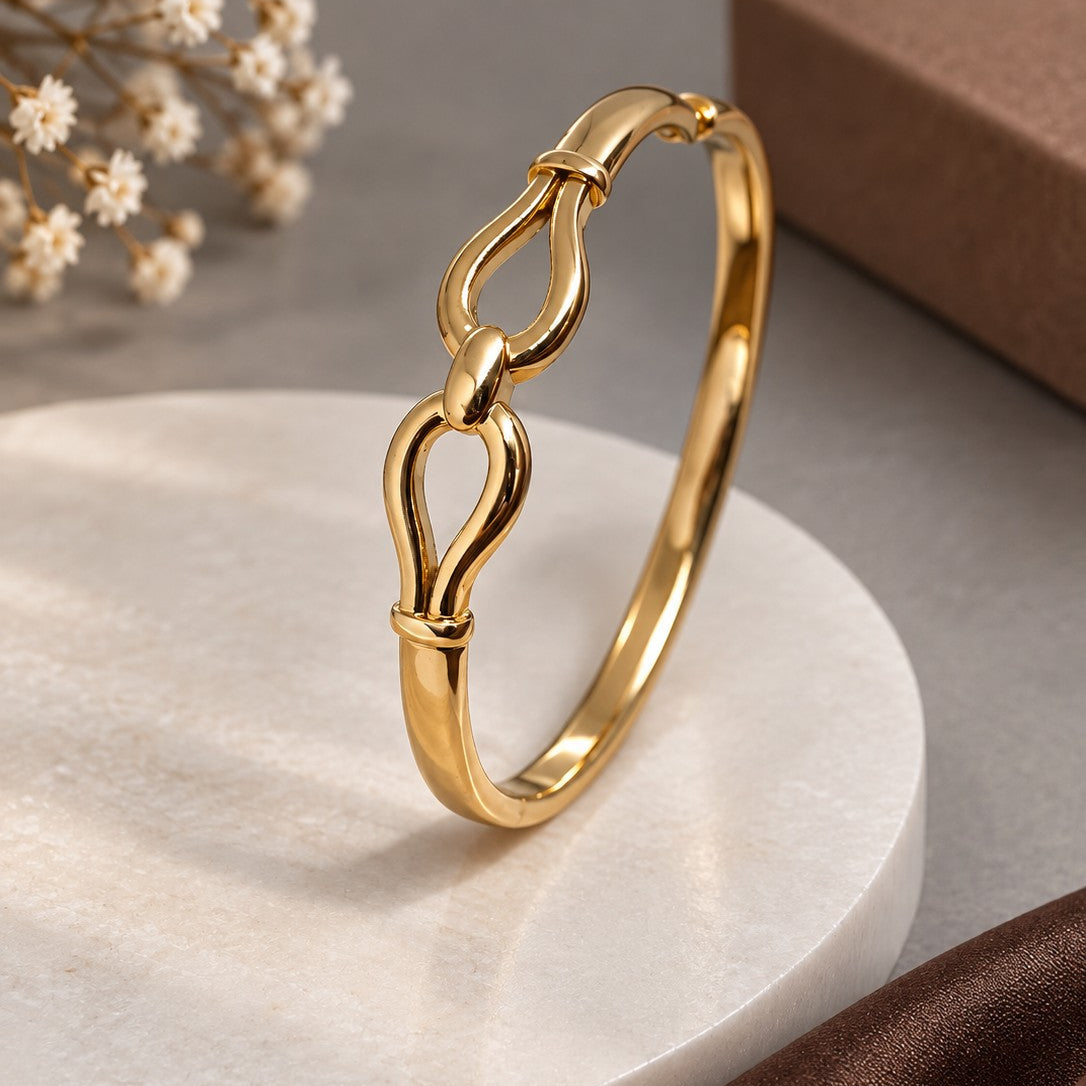 Teardrop Link Cuff Bracelet