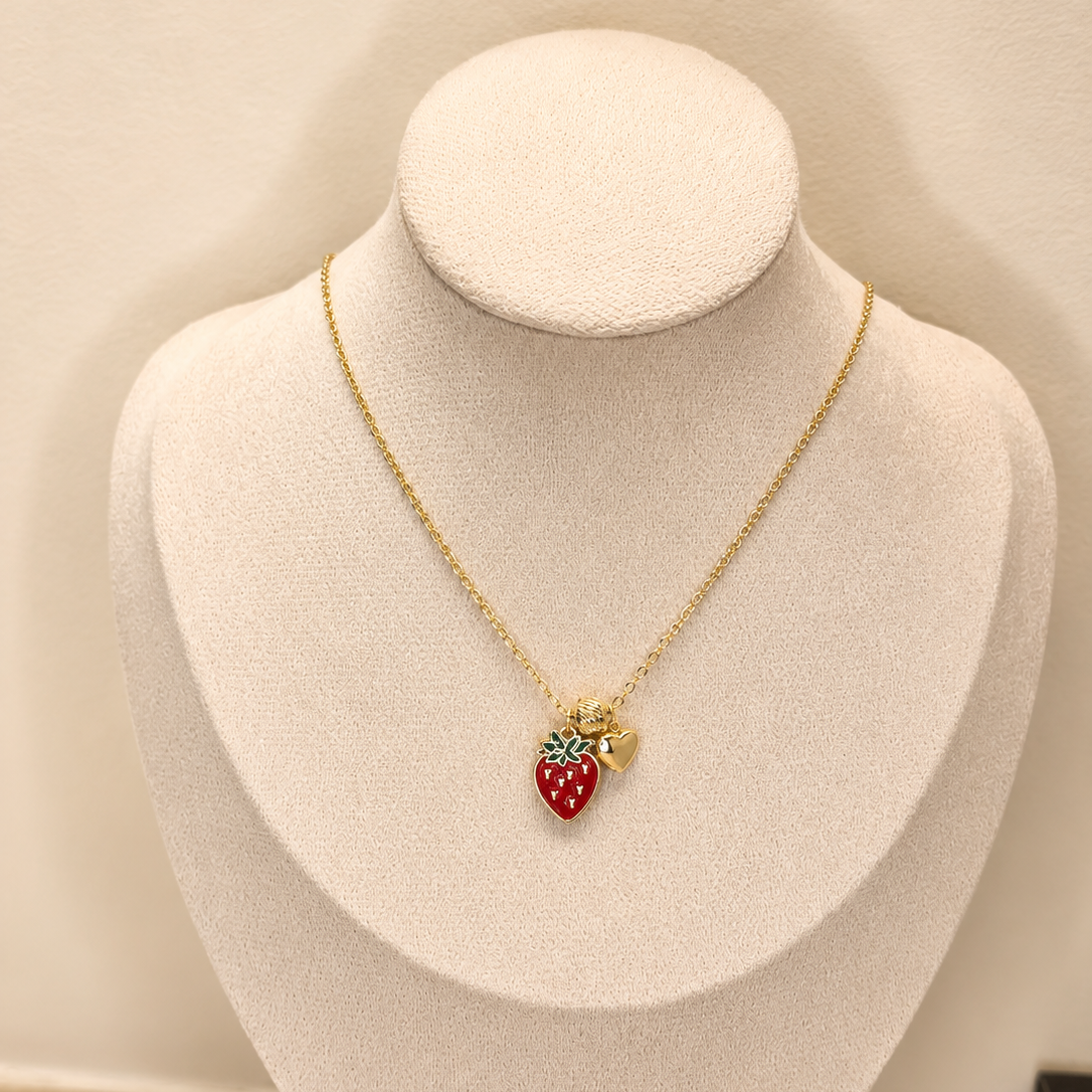 Strawberry Charm Necklace