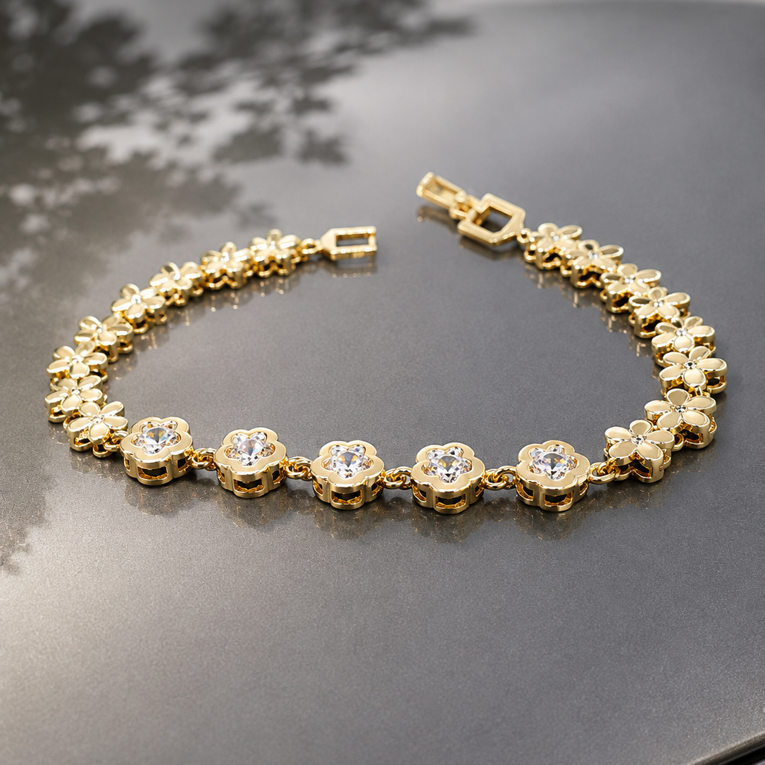 Flower Heart Bracelet