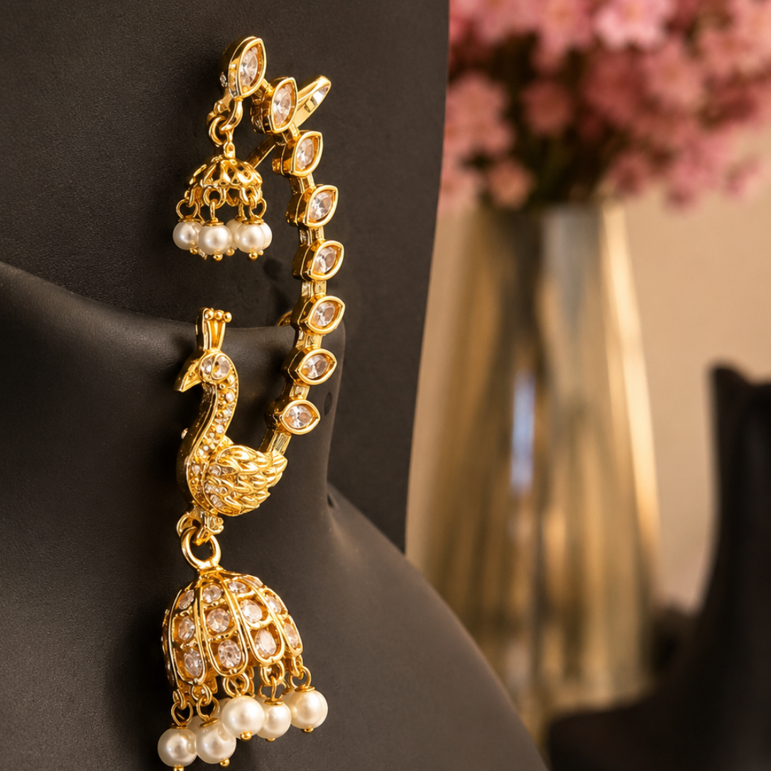 Double Drop Ear Cuff Earrings