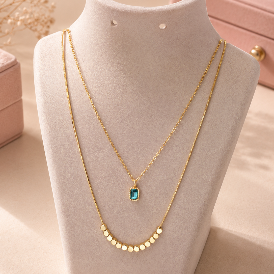 Sequin Stone Necklace