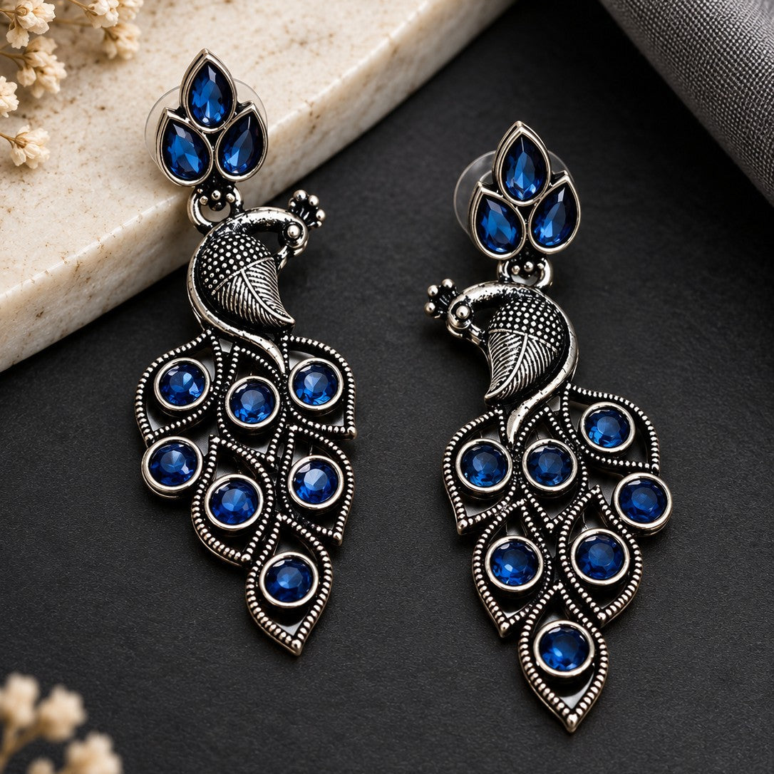 Peacock Vine Drop Earrings