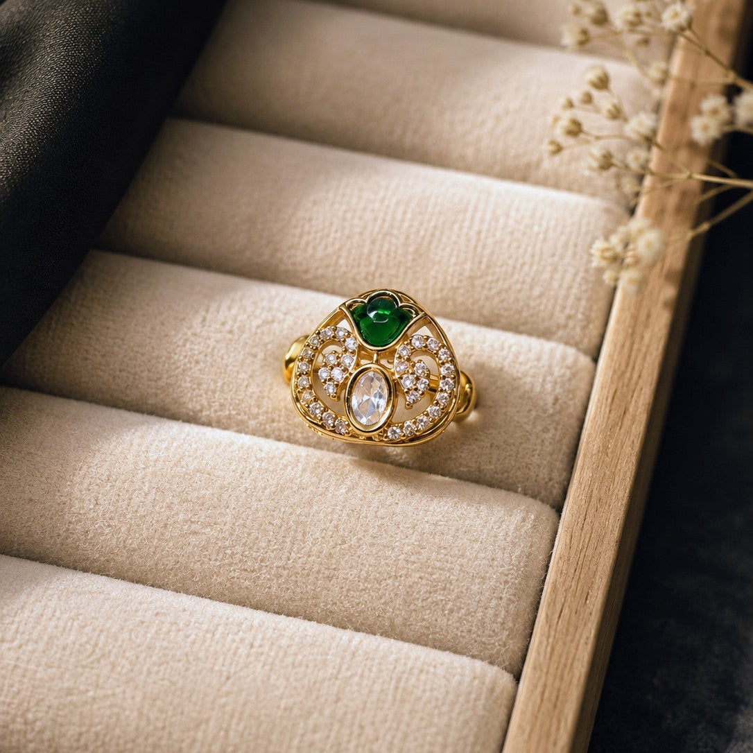 Heart Cut Filigree Ring