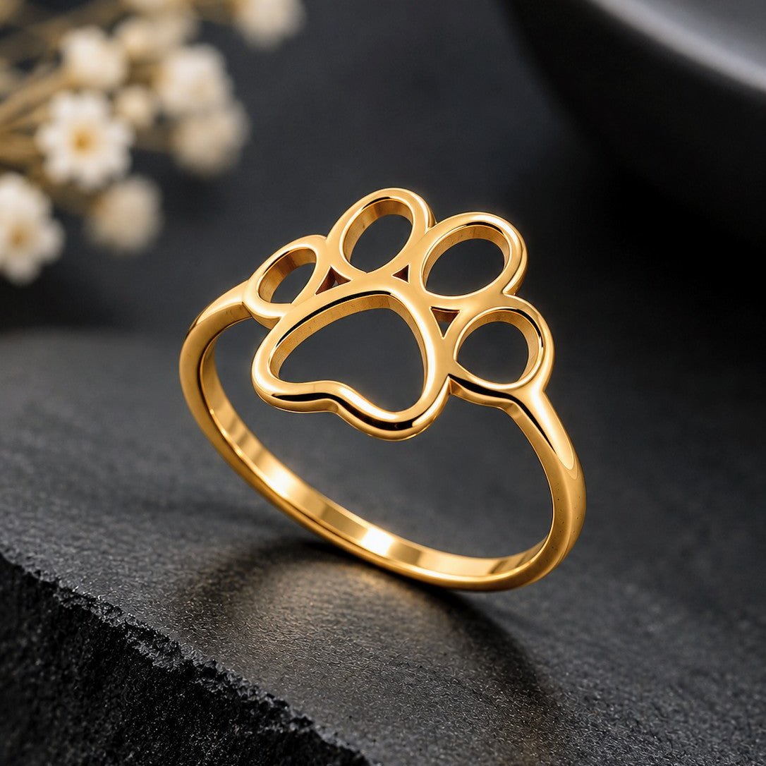 Paw Print Outline Ring