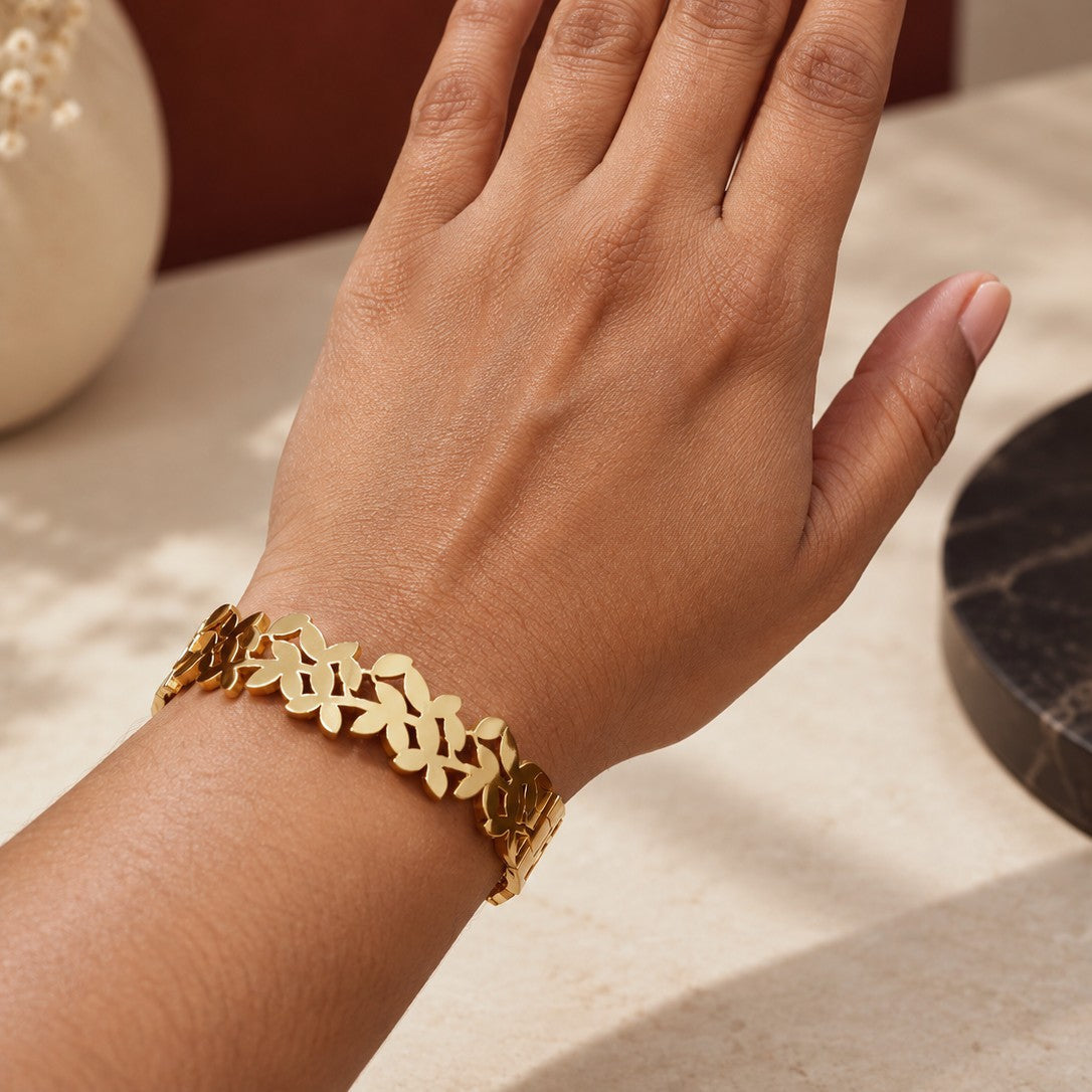Floral Link Chain Bracelet
