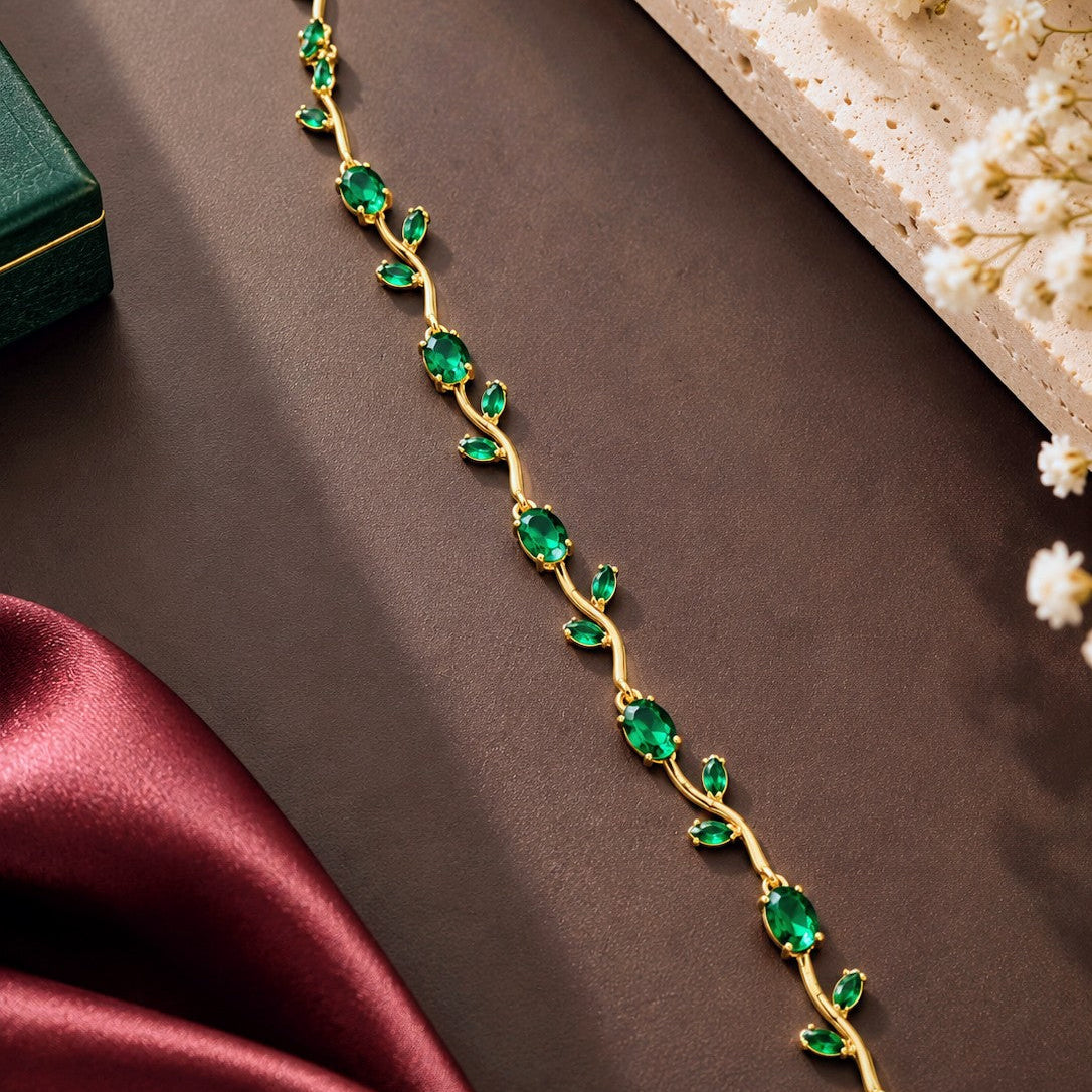 Oval Vine Tennis Bracelet