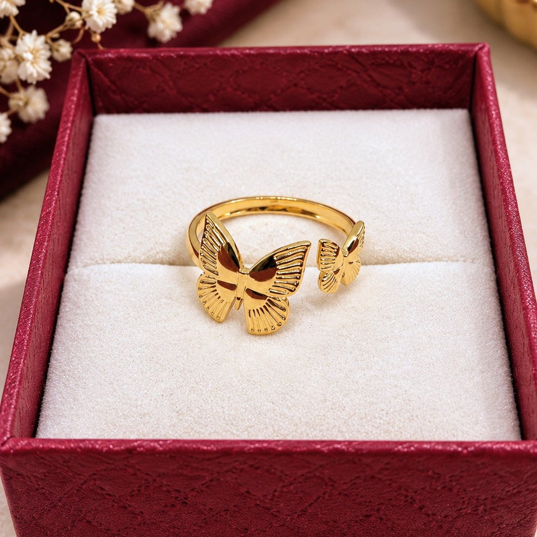 Double Butterfly Ring