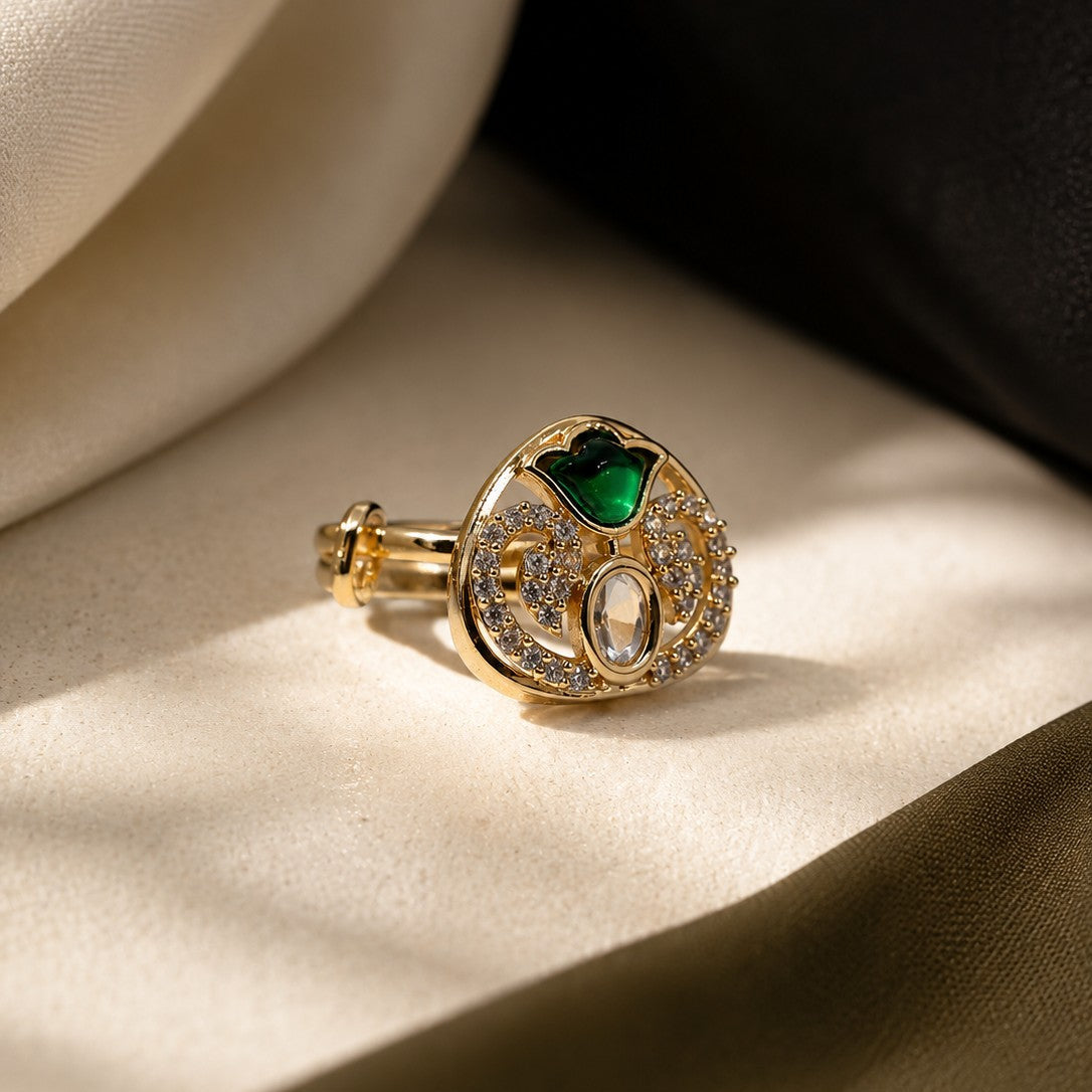 Heart Cut Filigree Ring