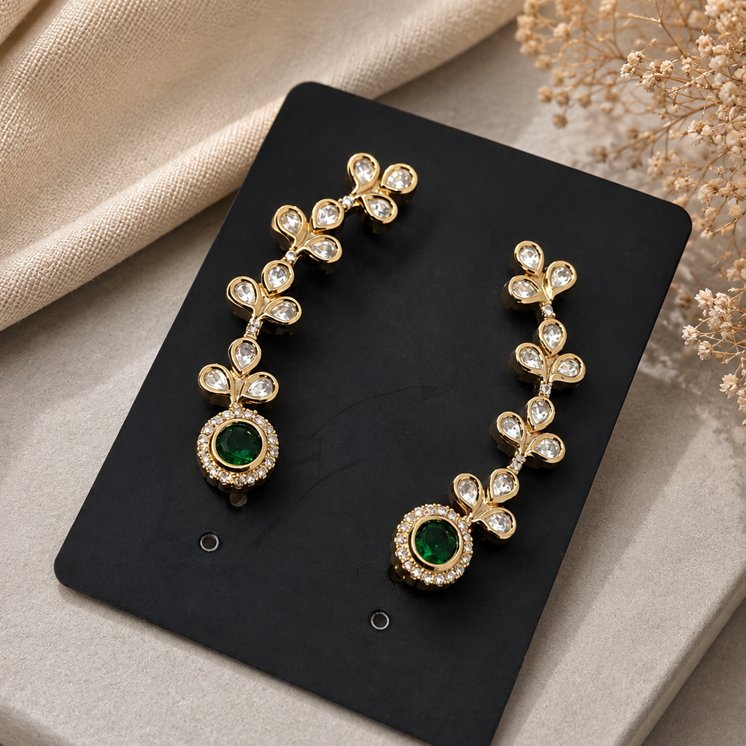 Kundan Vine Cuff Earrings