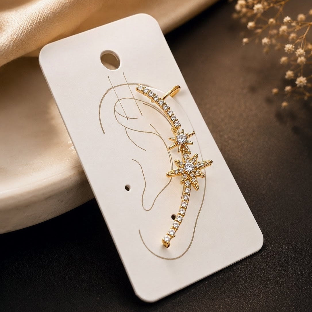 Celestial Star Cuff Earrings