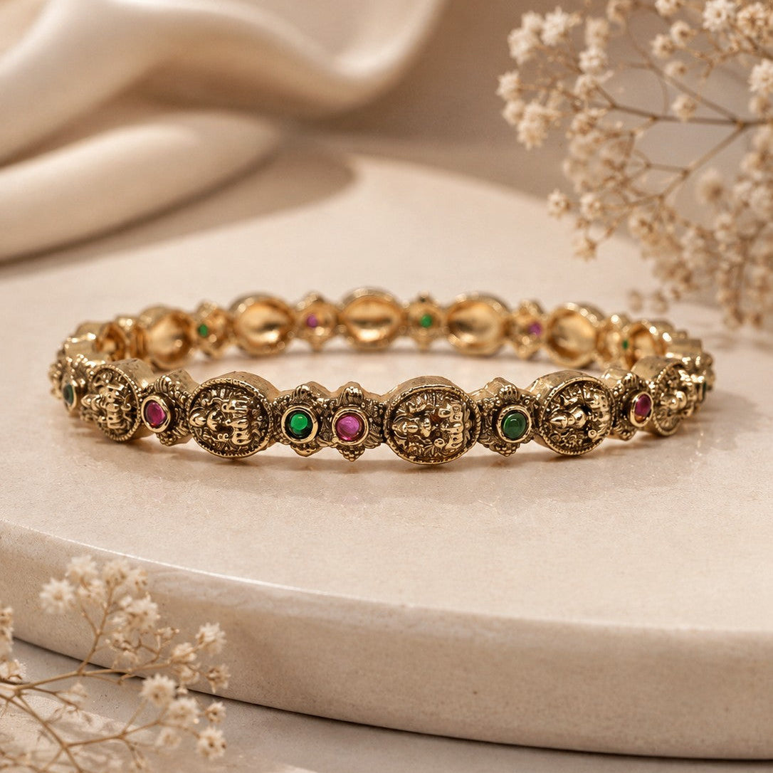 Coin Accent Bangle Pair