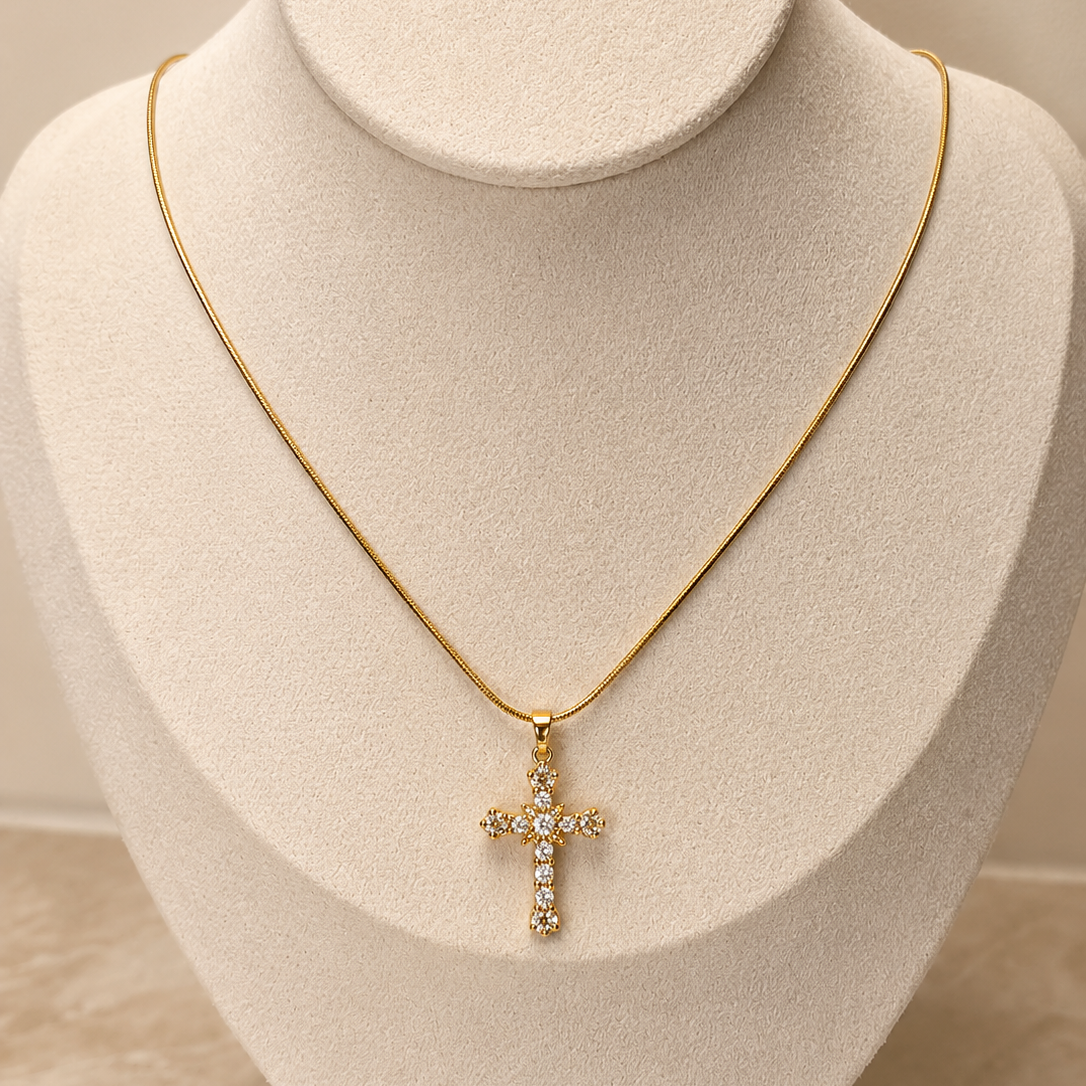 Cross Cluster Necklace