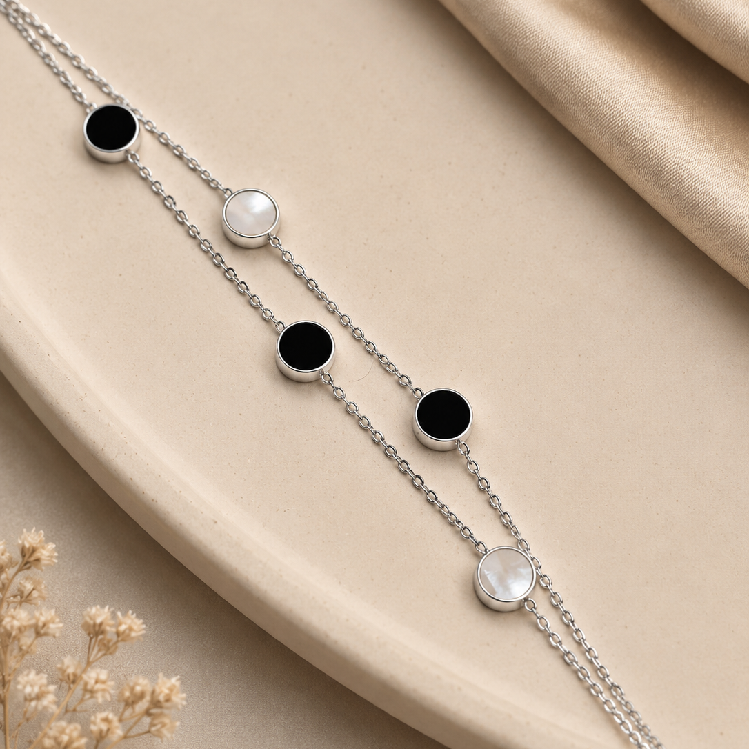 Contrast Disc Bracelet