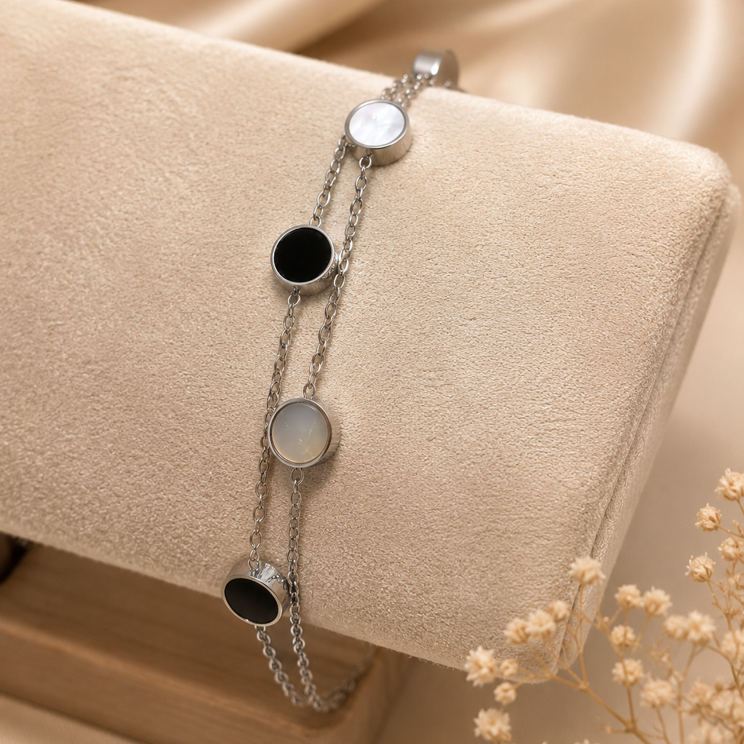 Contrast Disc Bracelet