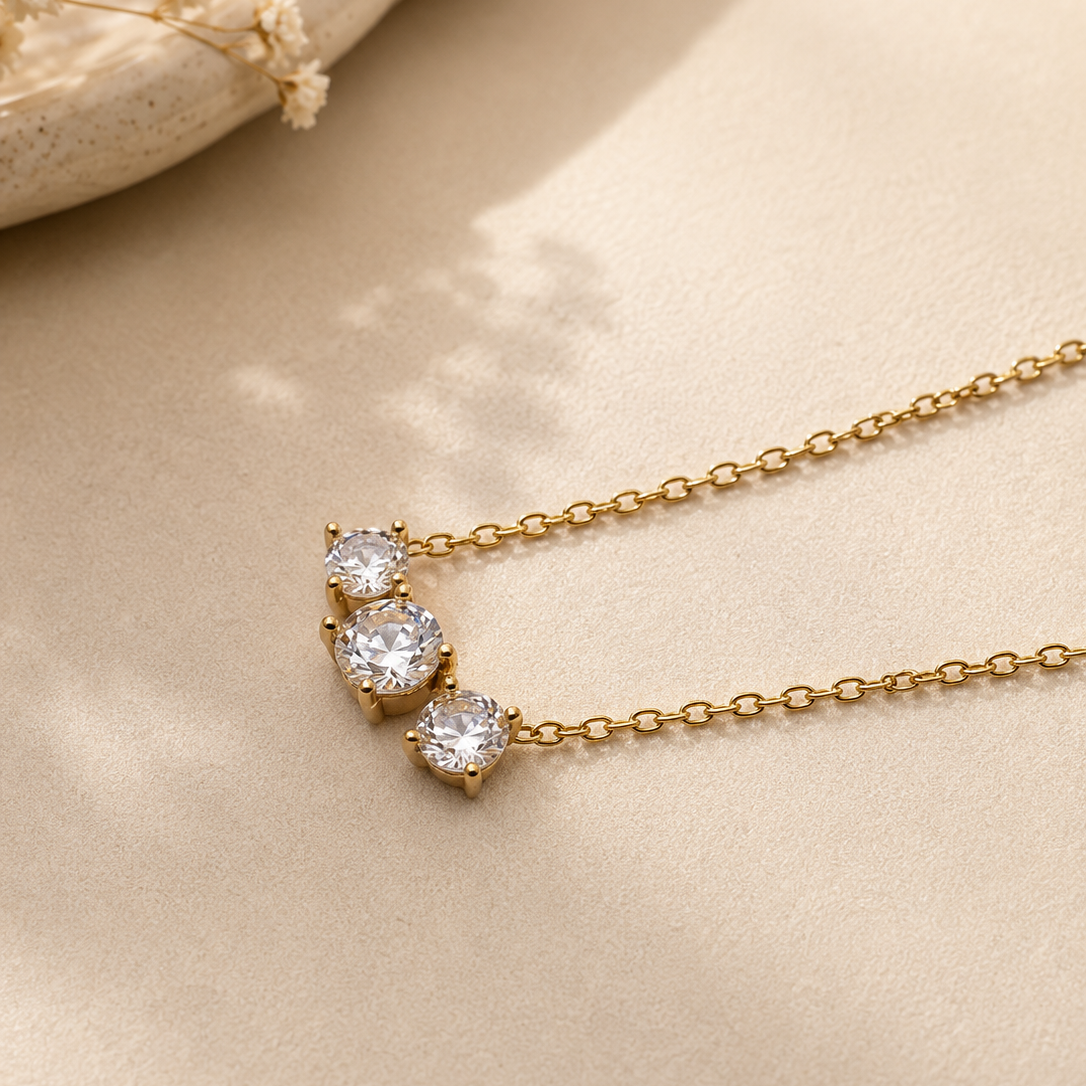 Trio Stone Necklace