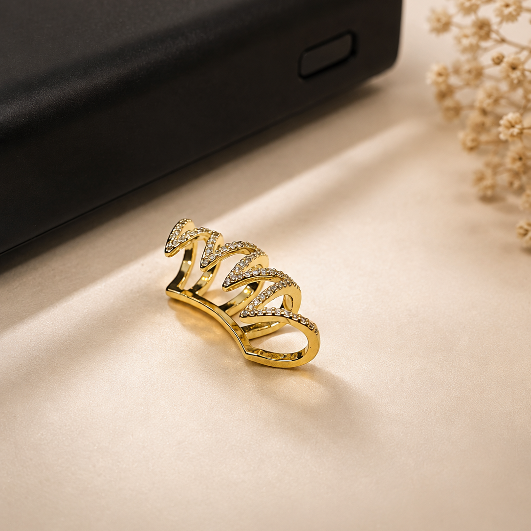 Zigzag Crown Cuff Earrings