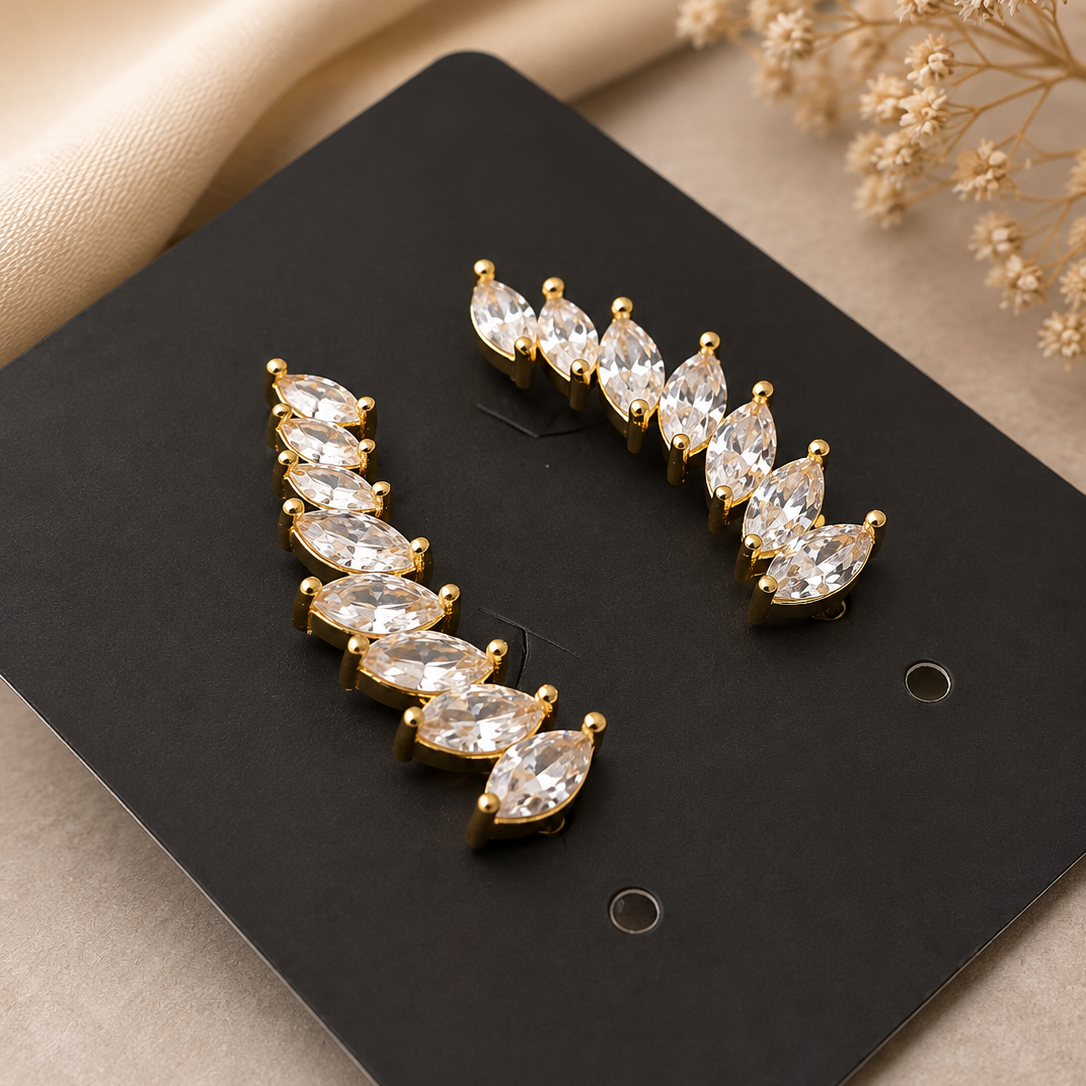 Crystal Climber Cuff Earrings
