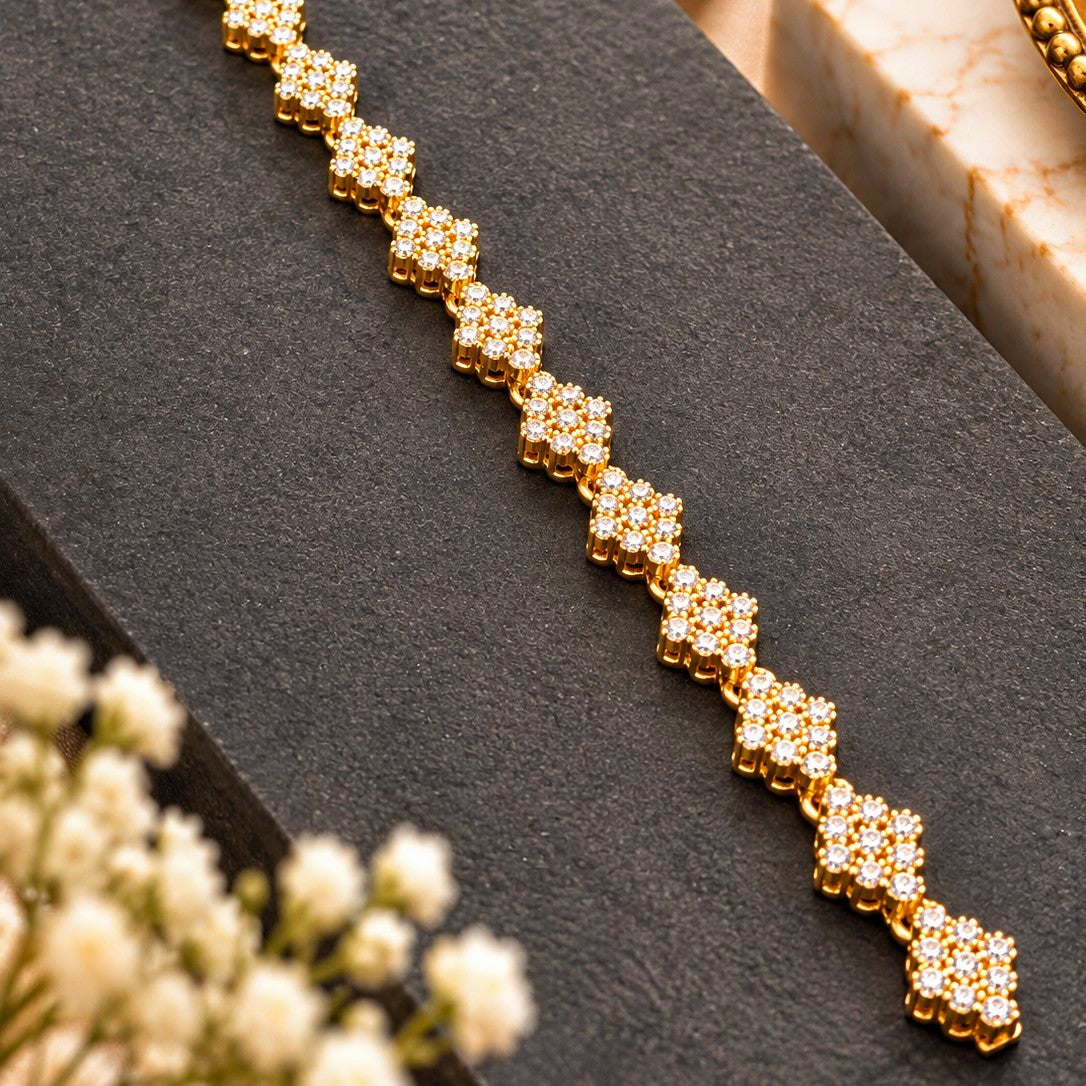 Flower Cluster Link Bracelet