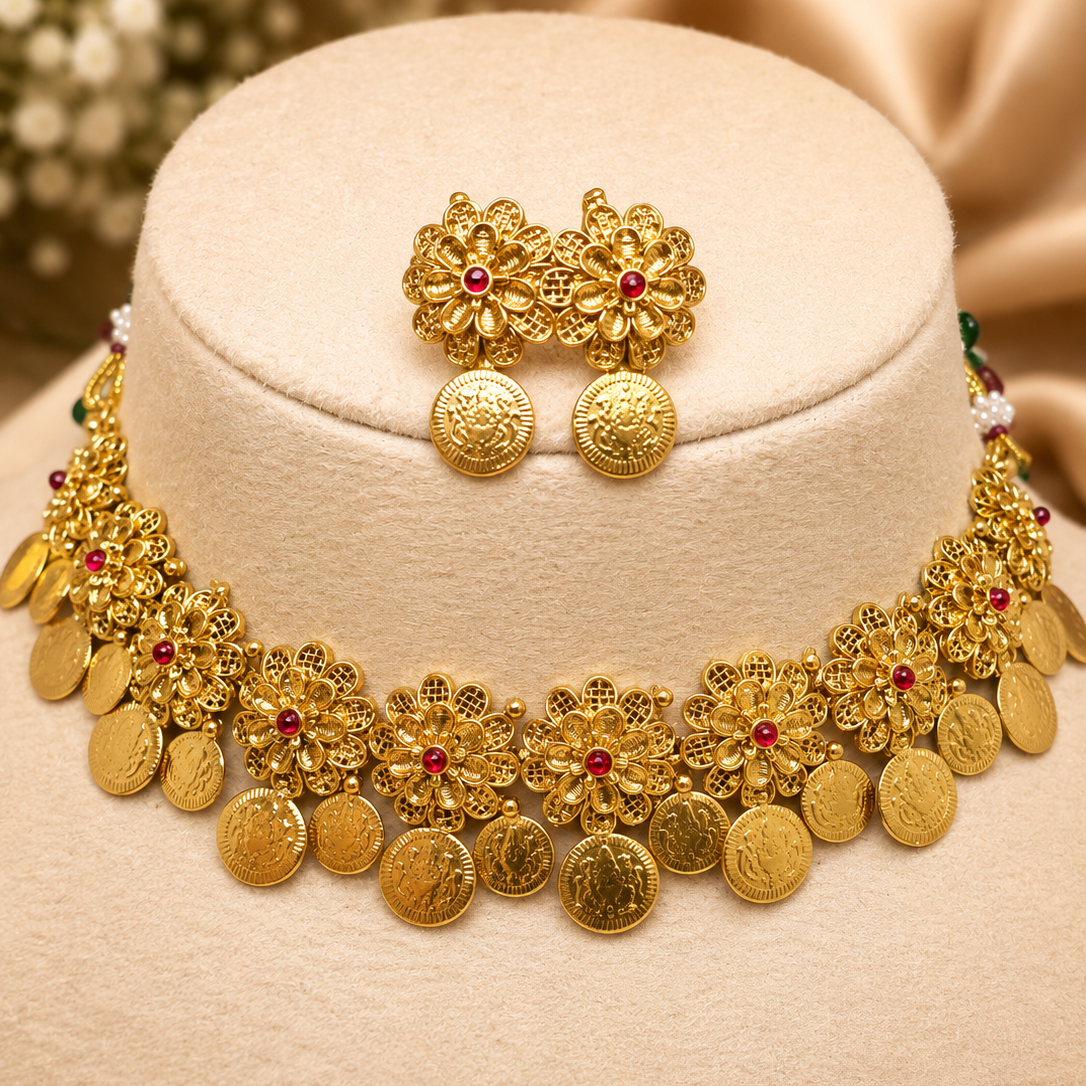 Coin Blossom Necklace