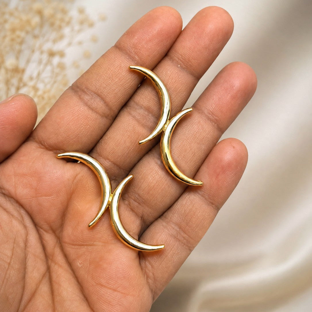 Double Crescent Earrings