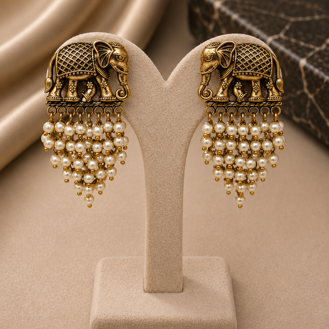 Elephant Pearl Necklace