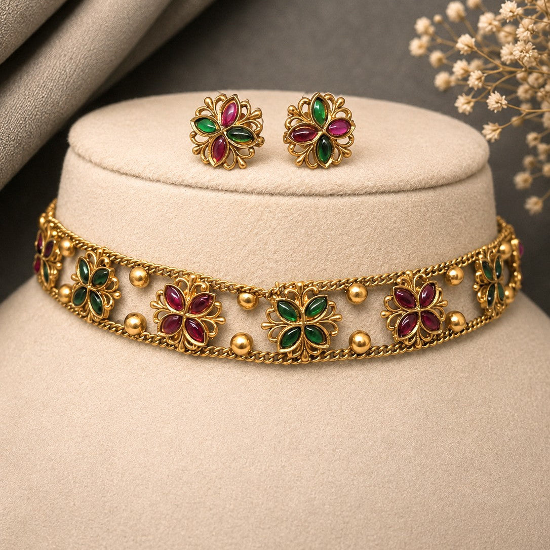 Flower Medallion Necklace