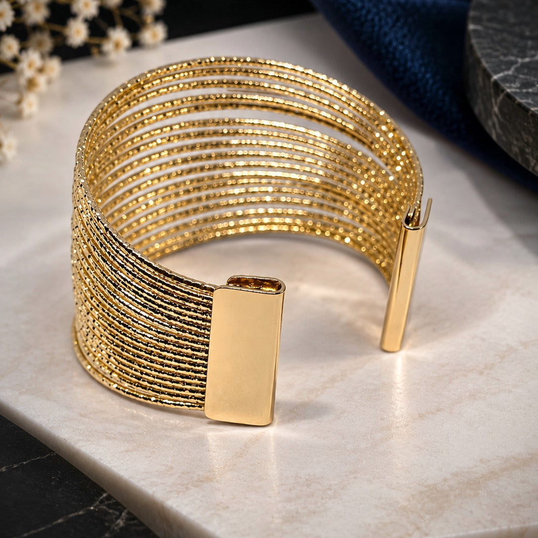 Diamond Cut Wire Cuff