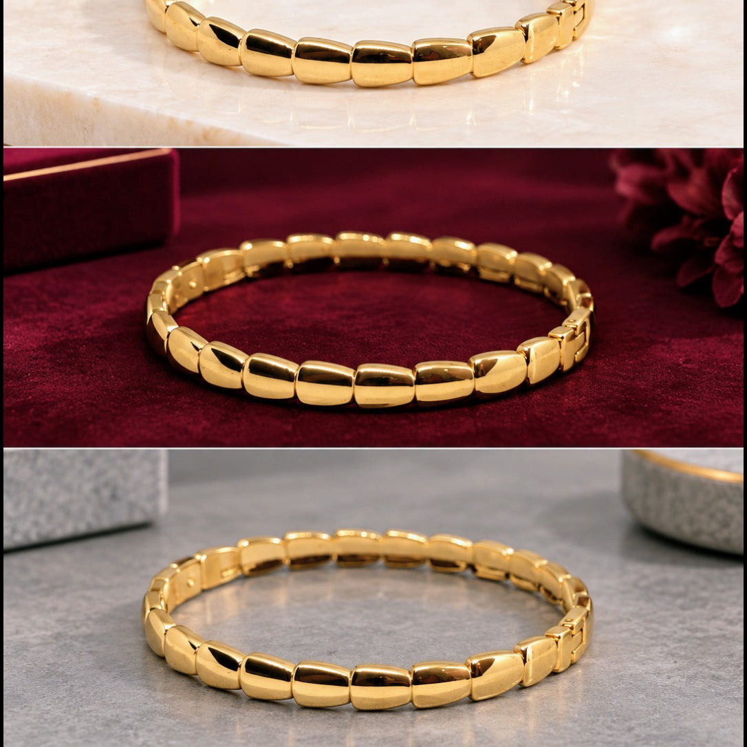 Tapered Link Bangle Bracelet