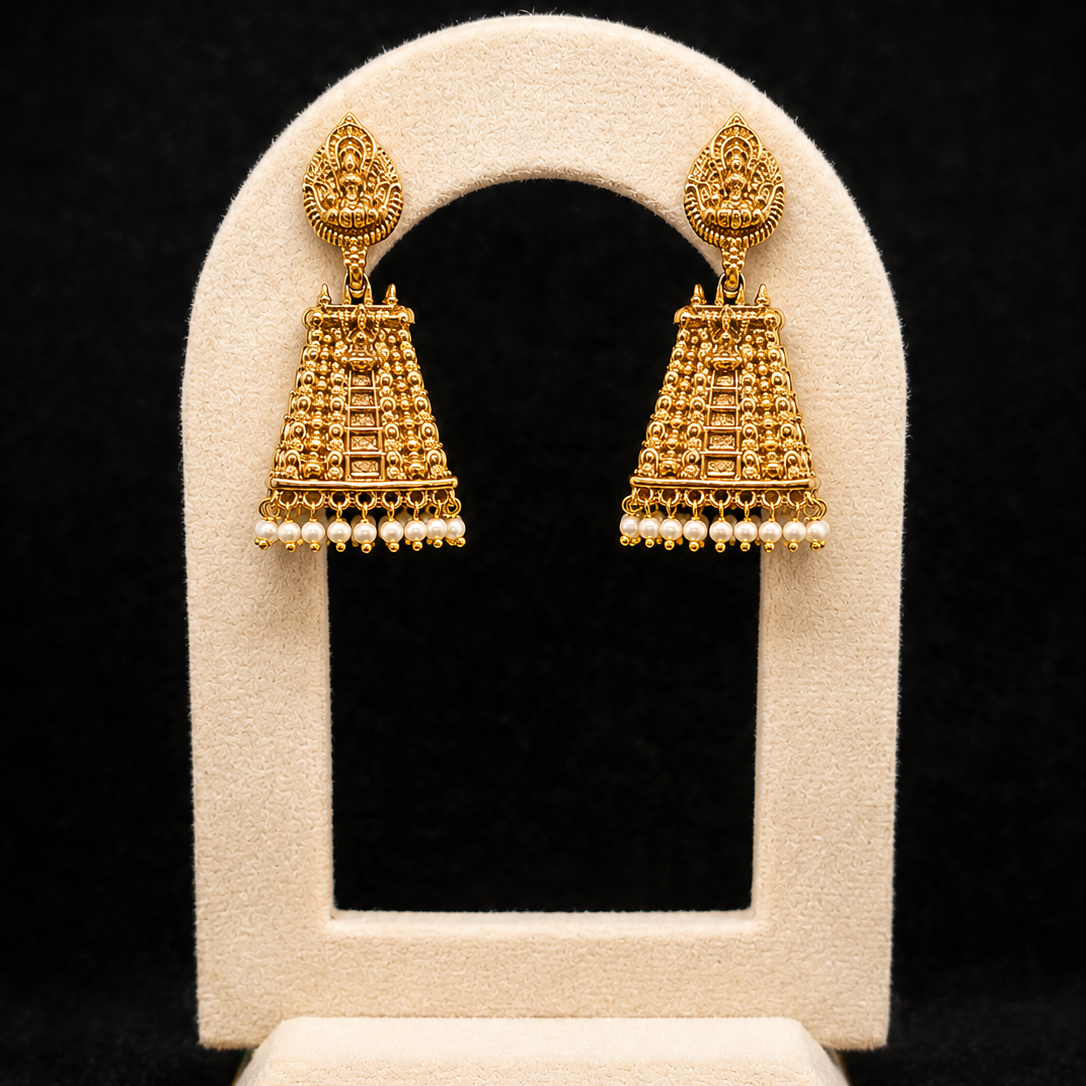Temple Jhumka Earrings