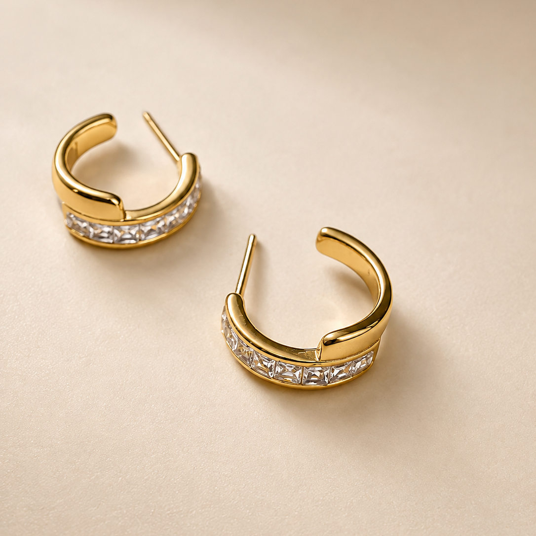 Channel Hoop Earrings